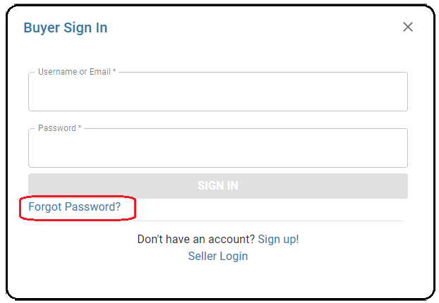 Reset a Password – Proxibid